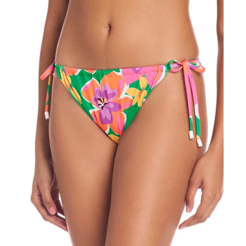 Sanctuary Women's Tunnel-Trim Side-Tie Bikini Bottoms Multicolor Size S